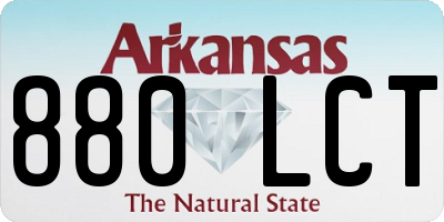 AR license plate 880LCT