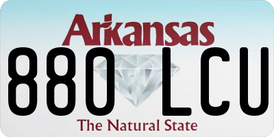 AR license plate 880LCU