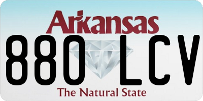 AR license plate 880LCV