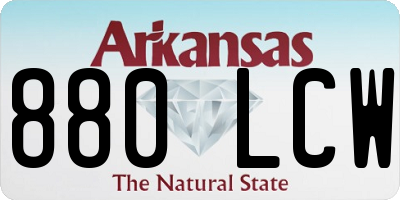 AR license plate 880LCW