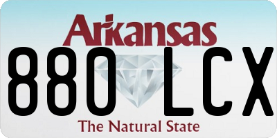 AR license plate 880LCX
