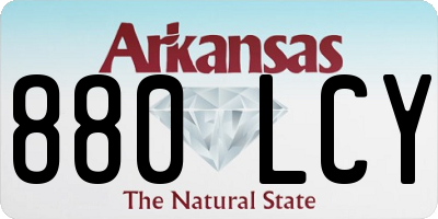 AR license plate 880LCY