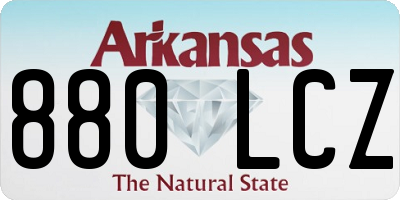 AR license plate 880LCZ