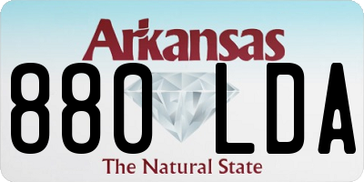 AR license plate 880LDA