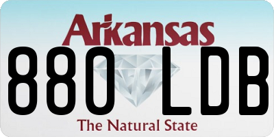 AR license plate 880LDB