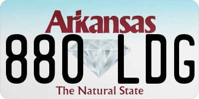 AR license plate 880LDG