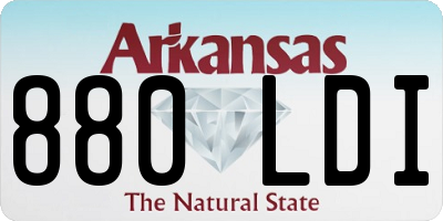 AR license plate 880LDI
