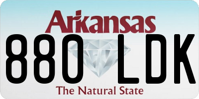 AR license plate 880LDK