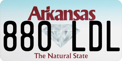 AR license plate 880LDL