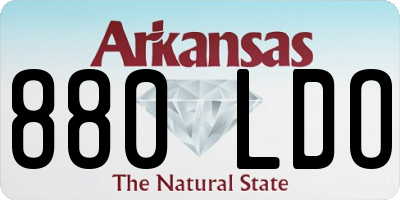 AR license plate 880LDO