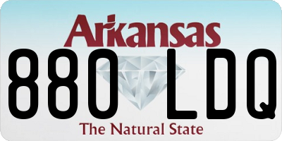AR license plate 880LDQ