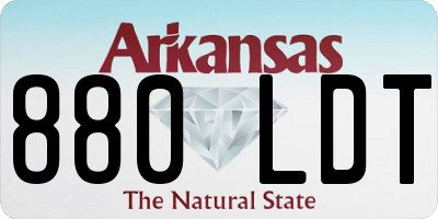 AR license plate 880LDT