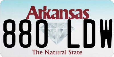 AR license plate 880LDW