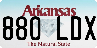 AR license plate 880LDX