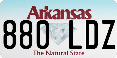 AR license plate 880LDZ