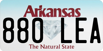 AR license plate 880LEA