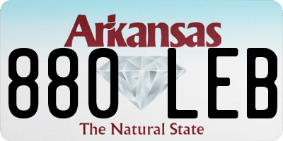 AR license plate 880LEB