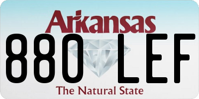AR license plate 880LEF