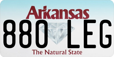 AR license plate 880LEG