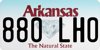 AR license plate 880LHO
