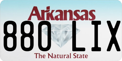 AR license plate 880LIX
