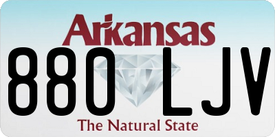 AR license plate 880LJV
