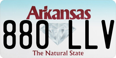 AR license plate 880LLV