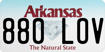 AR license plate 880LOV
