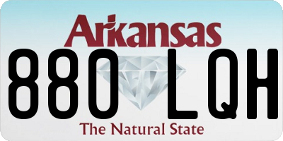 AR license plate 880LQH