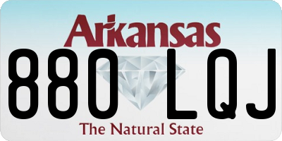 AR license plate 880LQJ