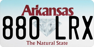 AR license plate 880LRX