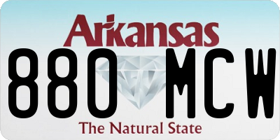 AR license plate 880MCW