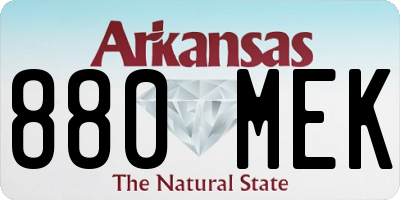 AR license plate 880MEK