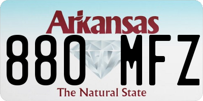 AR license plate 880MFZ