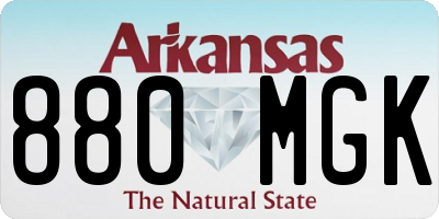 AR license plate 880MGK
