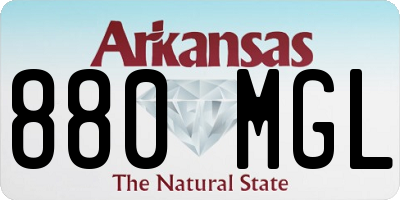 AR license plate 880MGL