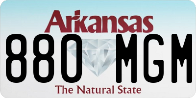 AR license plate 880MGM