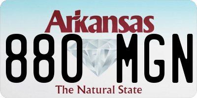 AR license plate 880MGN