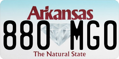 AR license plate 880MGO