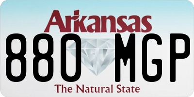 AR license plate 880MGP