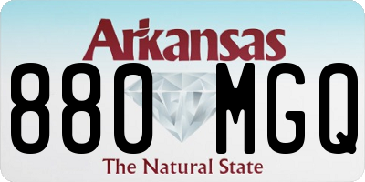 AR license plate 880MGQ