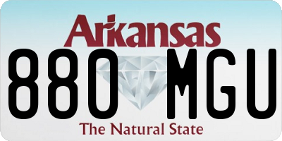 AR license plate 880MGU