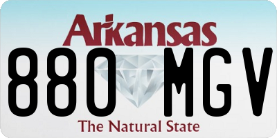 AR license plate 880MGV