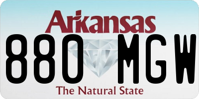 AR license plate 880MGW