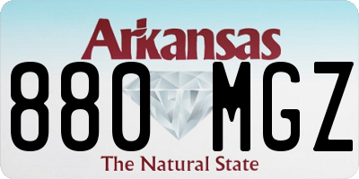 AR license plate 880MGZ