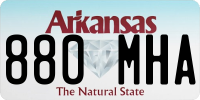 AR license plate 880MHA
