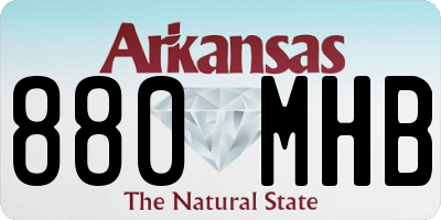 AR license plate 880MHB
