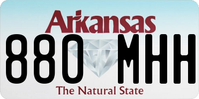 AR license plate 880MHH