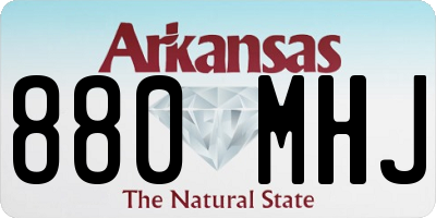 AR license plate 880MHJ
