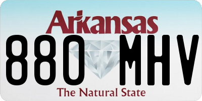 AR license plate 880MHV